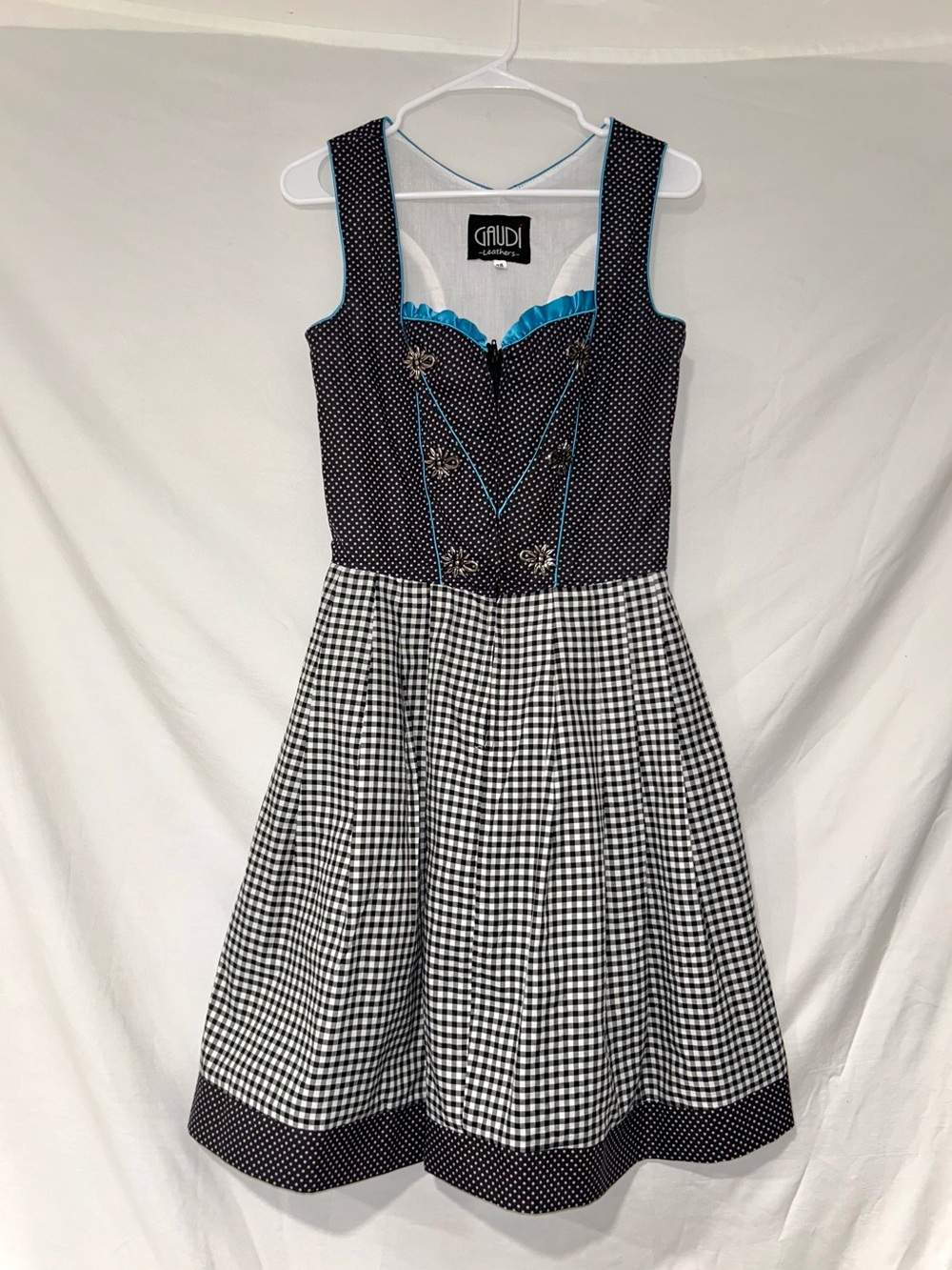 Gaudi Leathers Traditional Vintage German Bavarian Dirndl Dress Oktoberfest S/M